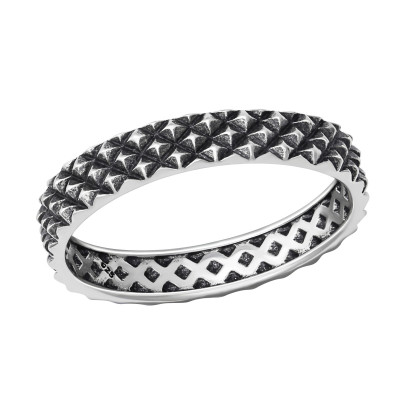 Silver Patterned Ring