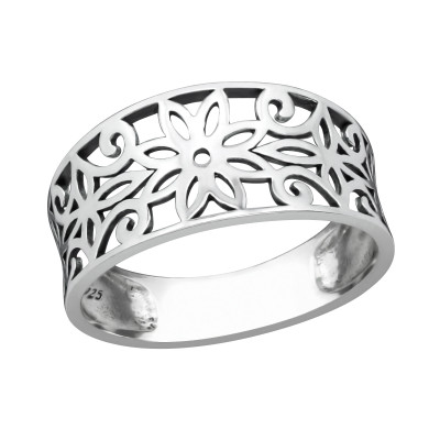 Silver Flower Ring