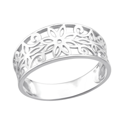 Silver Flower Ring