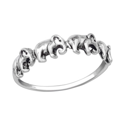 Silver Elephant Ring