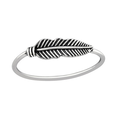 Silver Feather Ring