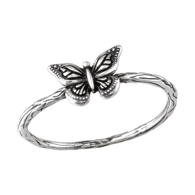 Silver Butterfly Ring