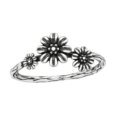 Silver Flower Ring