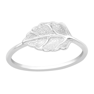 Silver Leaf Ring