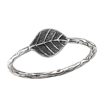 Silver Leaf Ring