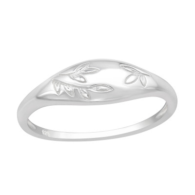 Silver Branch Leaves Ring