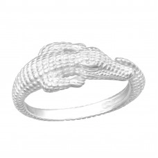 Silver Crocodile Ring