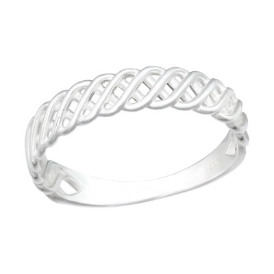 Silver Intertwining Ring