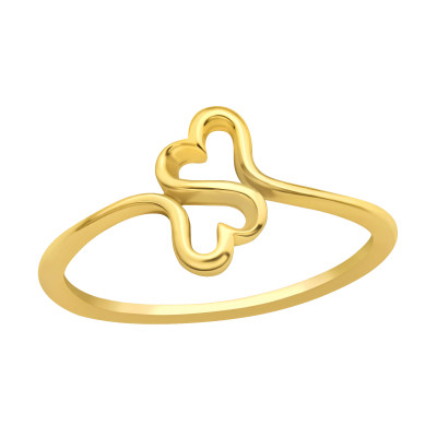 Silver Double Heart Ring