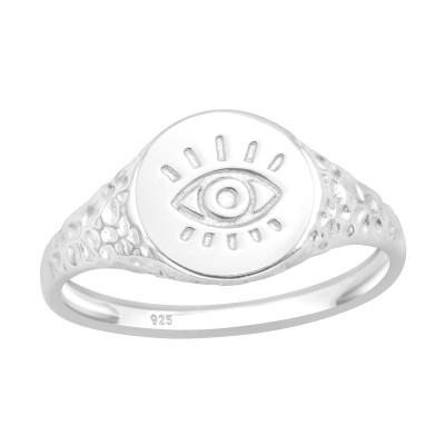 Silver Evil Eye Ring