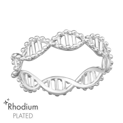 Dna Sterling Silver Ring