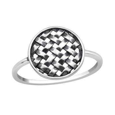 Woven Circle Sterling Silver Ring