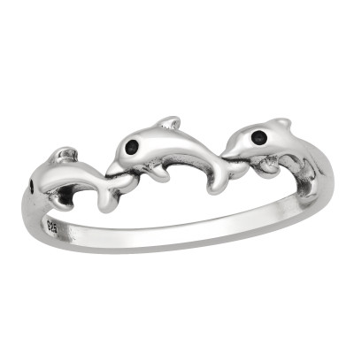 Silver Dolphin Ring