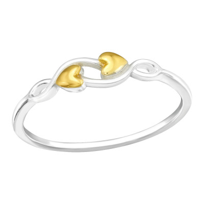 Silver Hearts Ring