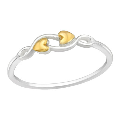 Silver Hearts Ring