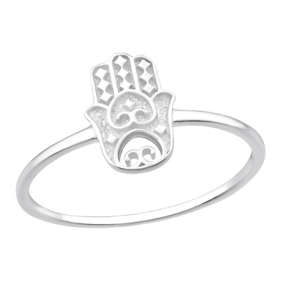 Hamsa Sterling Silver Ring