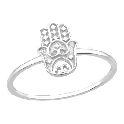 Hamsa Sterling Silver Ring