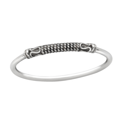 Silver Bali Rope Ring