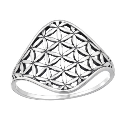 Flower Of Life Sterling Silver Ring