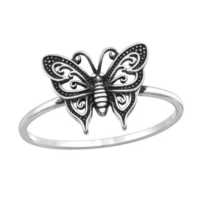 ฺButterfly Sterling Silver Ring