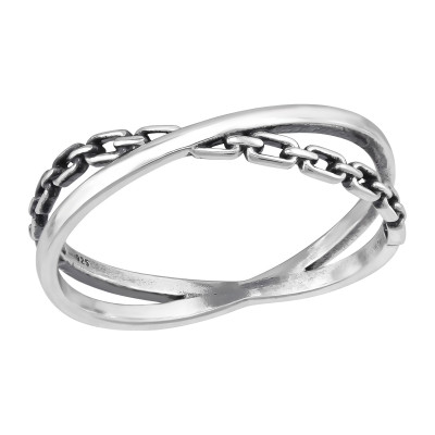 Chain Link Sterling Silver Ring
