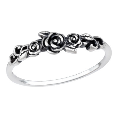 Rose Sterling Silver Ring