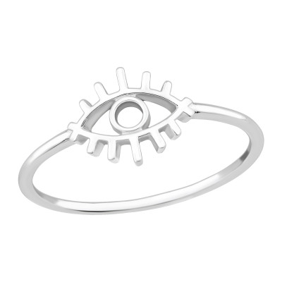 Evil Eye Sterling Silver Ring