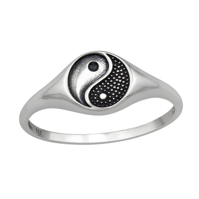 Yin Yang Sterling Silver Ring