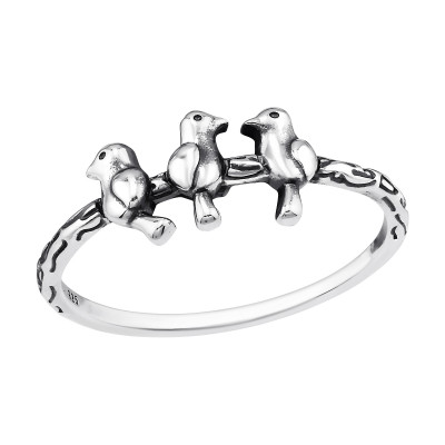 Birds Sterling Silver Ring