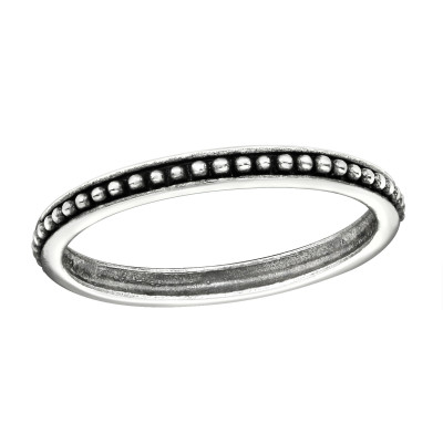 Silver Dots Link Ring