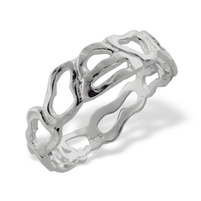 Irregular Shape Sterling Silver Ring