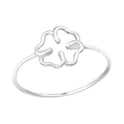 Silver Clover Ring