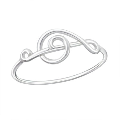 Silver G-Clef Ring