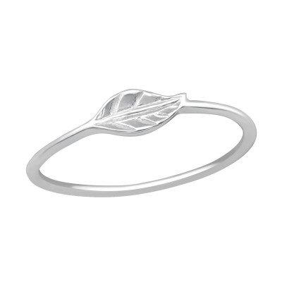 Silver Leaf Ring