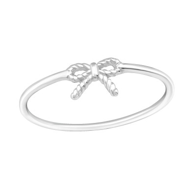 Silver Bow Knot Ring