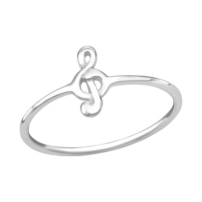 Silver G-Clef Ring