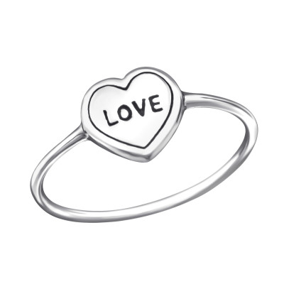 Silver Love Heart Ring