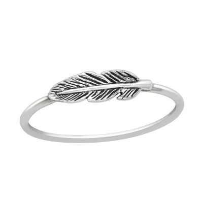 Silver Feather Ring