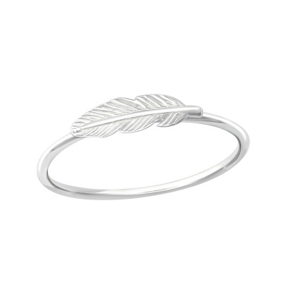 Silver Feather Ring