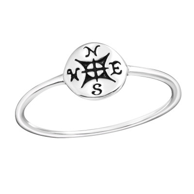 Silver Compass Ring