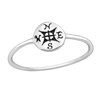 Silver Compass Ring