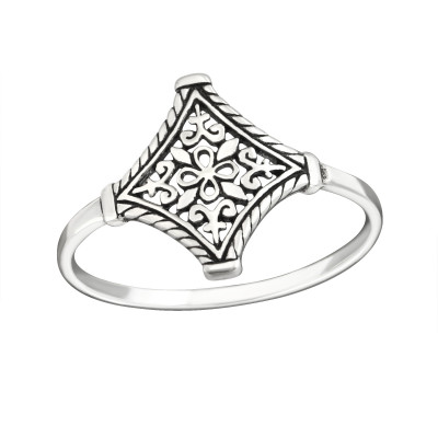 Silver Patterned Ring