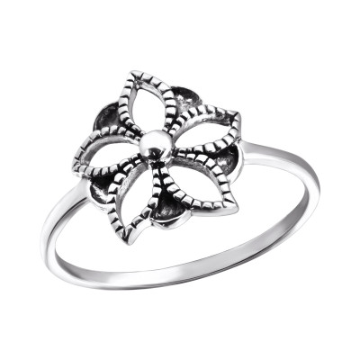 Silver Flower Ring