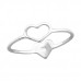 Silver Double Heart Ring