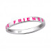 True Friends Bff Sterling Silver Ring with Epoxy