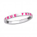 True Friends Bff Sterling Silver Ring with Epoxy