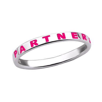 Partners In Crime Bff Sterling Silver Ring with Epoxy