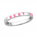 Best Friends Bff Sterling Silver Ring with Epoxy