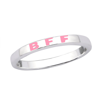 Bff Sterling Silver Ring with Epoxy