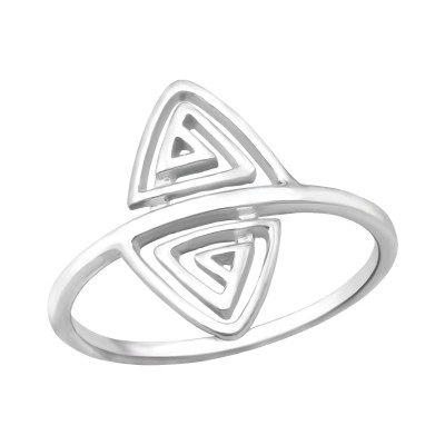 Silver Geometric Ring